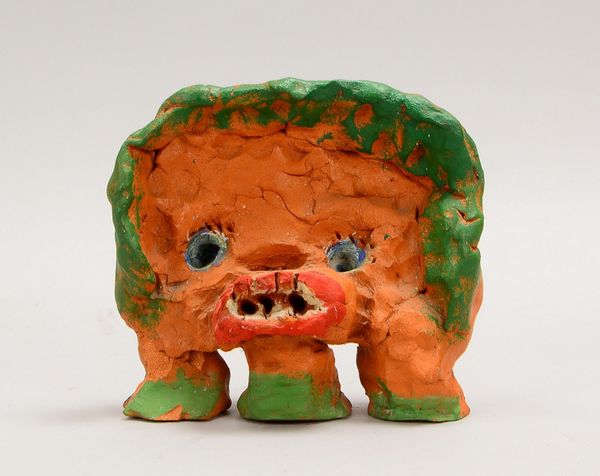 Schulz-Rumpold, V., Keramikskulptur, 'Dreibeinige Figur', verso sign./dat.; Höhe 19 cm
