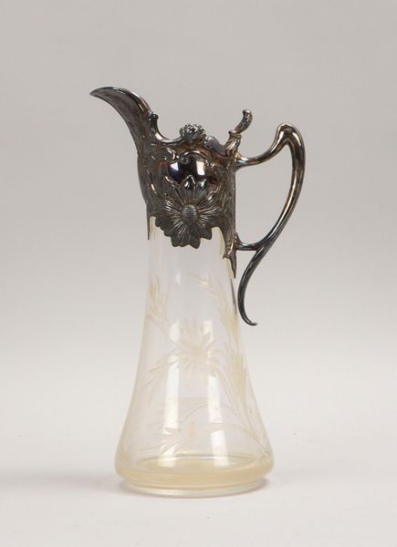 Topazio Cashquinha, Kristallglas-Karaffe/beschliffen, Silber-Mont. mehrf. gest.; Höhe 33,5 cm