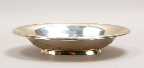 Brot-/Obstschale, 800 Silber, ovale Form, glatte Wandung; Maße 6 x 30 x 23 cm, Gew. 383 g