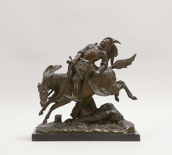 Gechter, J.F.T., Bronze, 'Charles le Téméraire', sign./dat. '1842', auf Marmorsockel