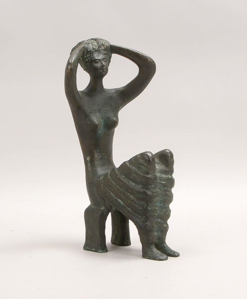 Wüpper, Heinz Detlef, Bronzeskulptur, 'Sitzende Frau...', dat, '1977'; Höhe 35,5 cm