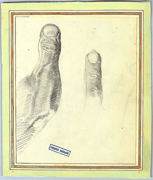 Makart, Hans, 'Finger', Bleistiftzeichnung, mit Nachlassst., unter PP; Maße ca. 22 x 16 cm