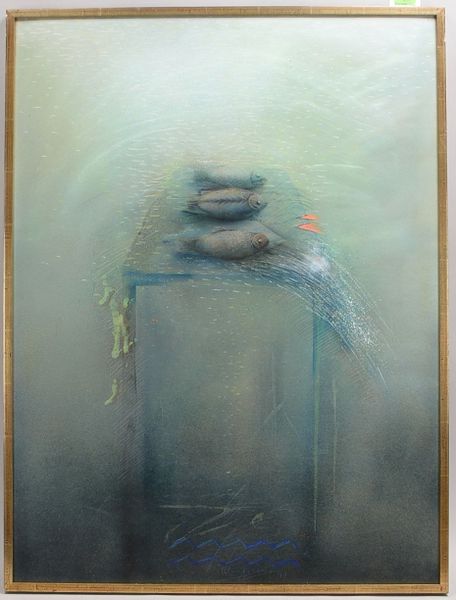 Schmidt-Stein, Michael, 'Tischstillleben...', Kohlezeichnung und Pastell, sign./dat.