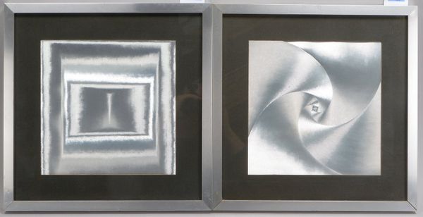 Lüdinghausen, Barbara, 2x Op-Art-Motive, Siebdrucke, verso bez., unter PP