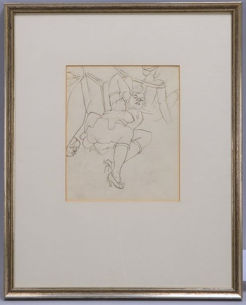 Tappert, Georg, 'Liegende Betty', Lithografie, unsign., unter PP hinter Glas