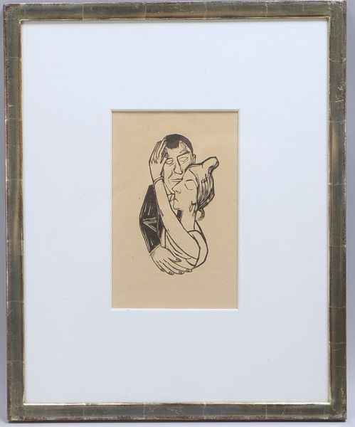 Beckmann, Max, 'Tanzende', Holzschnitt, unsign., hinter Glas; Rahmenmaße 25,5 x 16 cm