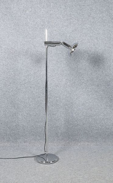 Gebr. Cosack (1970er J.), Stehlampe, 1-fl., verchromt, mit Label, Schnursch.; Höhe 142 cm