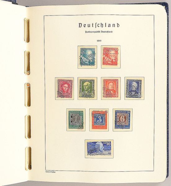 Briefmarken, 'Bund', 1949 - 1984: fast kompl. gest., im Leuchtturm-Falzlosalbum