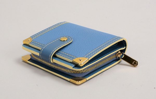 Louis Vuitton, 'Suhali'-Compact Zip, blaues Ziegenleder - neuwertig/unbenutzt!