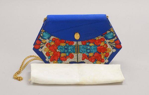 'Must der Cartier Silk', Clutch Bag, Seide, verg. Schulterkette; Maße 25 x 16 cm