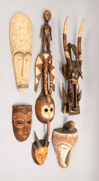 Kleine Sammlung ritueller Tanzmasken/Zeremonienmasken, (Afrika: Kongo, Burkina Faso und Kamerun u.a.