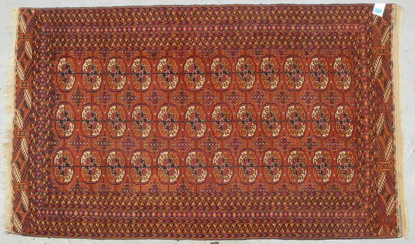 Tekke Bukhara, mittelfeine Knüpfung, mit 36 Güls, gleichmäßiger Flor - guter Zustand