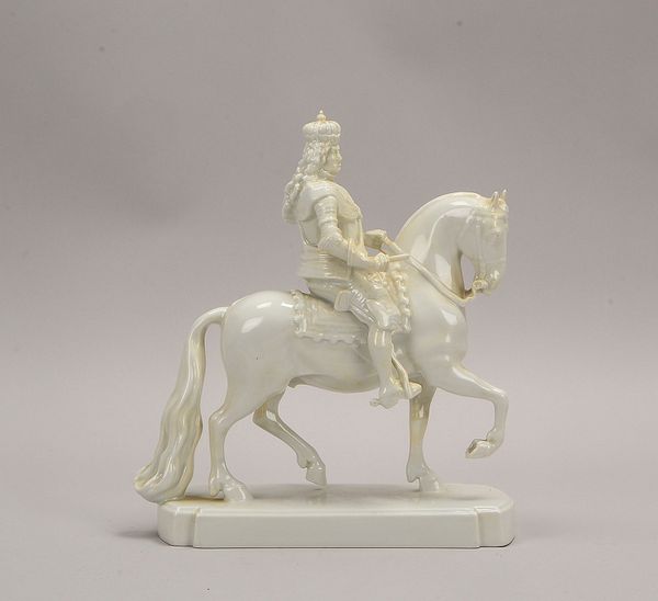 Rosenthal/Kunstabteilung Selb, Porzellanfigur, 'Jan Wellem zu Pferd'; Höhe 27 cm