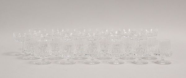 Zwiesel, Tischglas-Konvolut, Bleikristall, handgeschl.: 11x Likör/12x Cognac