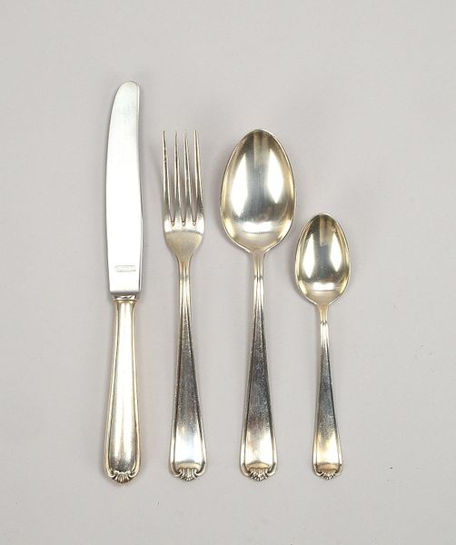 BSF, Taufbesteck, 800 Silber, mehrf. punziert (u.a. 'Halbmond und Krone'); Gew. 181 g