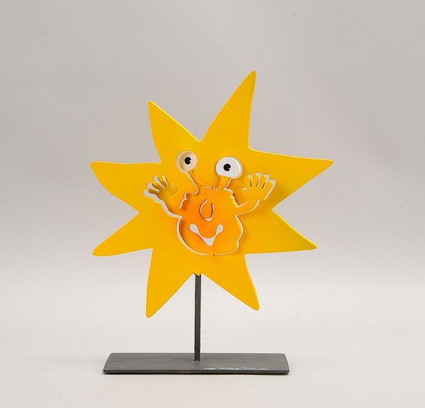 Preller, Patrick (*1973 Fürth), Eisenskulptur, 'Stern - Gesicht', '1/50', signiert