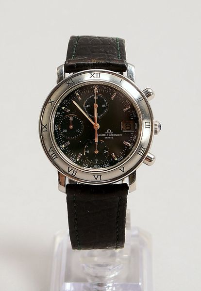 HAU Baume & Mercier, Automatik, '232 8700', Edelstahl-Gehäuse an Lederarmband
