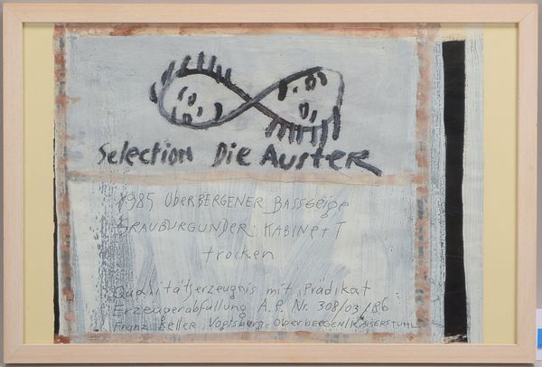 Schwontkowski, Norbert (1949 - 2013, Bremen), 'Weinetikett - Selection die Auster'
