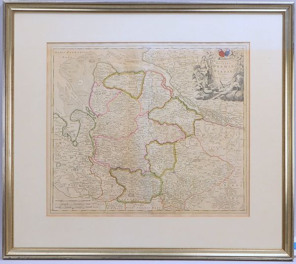 Homann, Johann Baptist (1663 - 1724), Landkarte, 'Bremen und Verden', Kupferstich