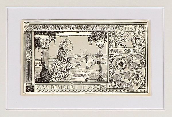 Vogeler, Heinrich (1872 Bremen - 1942 Kasachstan), 'Exlibris...' (Platte von 1903)
