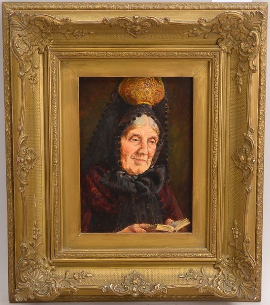 Kirchner, Otto (1887 Eckartshausen - 1960 München), 'Biedermeier-Dame...', Öl/Holz