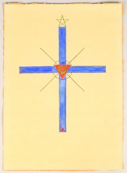 Schreyer, Lothar (1886 Blasewitz - 1966 Hamburg), 'Kreuz', Mischtechnik auf Papier