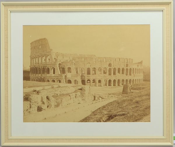 Gr. Fotografie, 'Das Kolosseum - Rom', unter PP hinter Glas; Rahmenmaße 77 x 92 cm