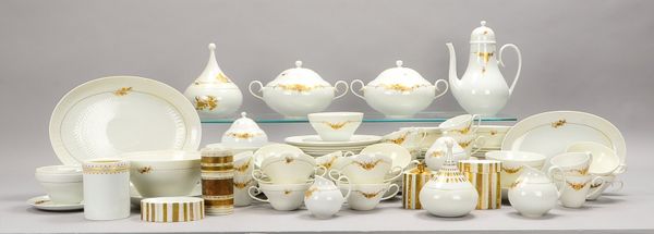 Rosenthal/Studio-Line, Speise-/Kaffeeservice, 'Romance', Golddekor, für 12 Pers., 124-tlg.