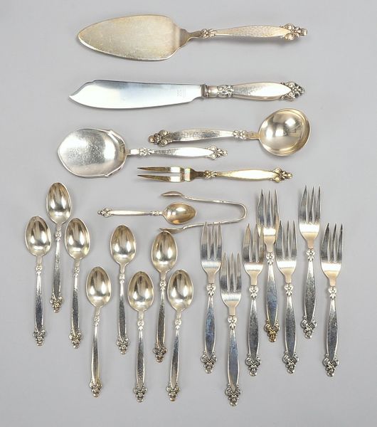 Wilkens-Kaffeebesteck, 800 Silber, 'Schloss Kronborg', mit div. Auflegeteilen
