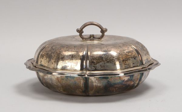 Deckelschale, 925 Sterlings., Barockrand, Deckel als 2. Schale verwendbar; Gew. 860 g