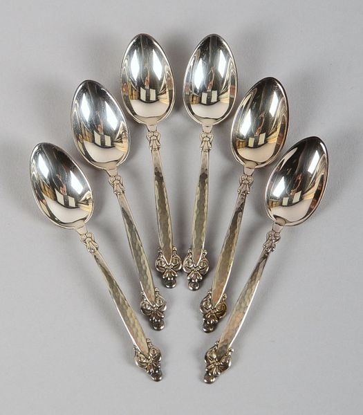 Wilkens, Satz Mokkalöffel, 800 Silber, Modell 'Schloss Kronborg', 6 Stück; Gew. 56 g