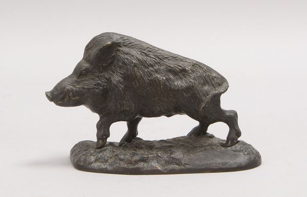 Korniluk, A.K., kl. Bronzeskulptur, 'Eber', auf Plinthe sign.; Höhe 12 cm