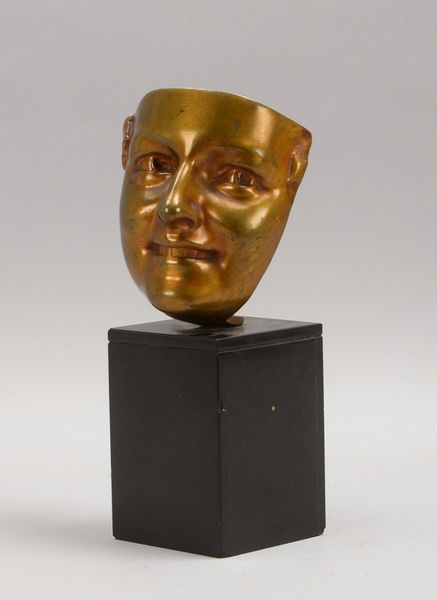 Bronze nach Jean-Baptiste Carpeau, 'Das lachende Gesicht', unsign., auf Marmor-Postament