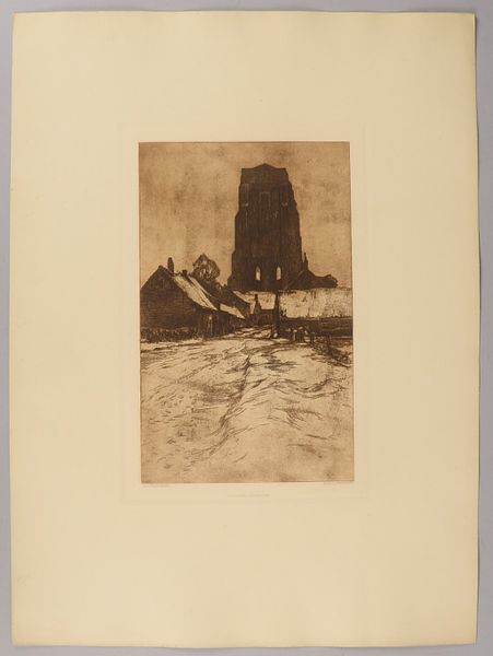 Clarenbach, Max, 'Slabberswerf', Radierung, unsign.; Blattmaße ca. 60 x 44 cm