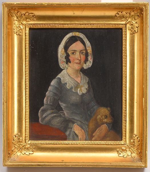 Gemälde, 'Viktorian. Damenportrait...', Öl auf Metall/ger., unsign.; Bildmaße 19,2 x 16 cm