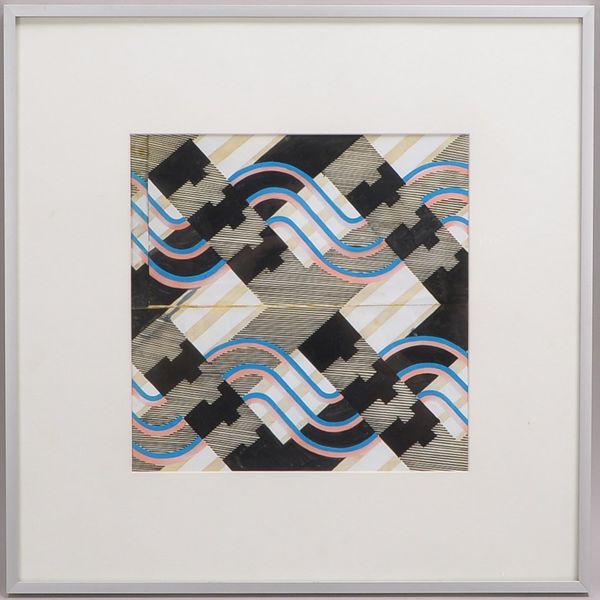 Hinterreiter, Hans (1902 Winterthur - 1989 Ibiza), 'Mod. Kompos.', Gouache/Collage