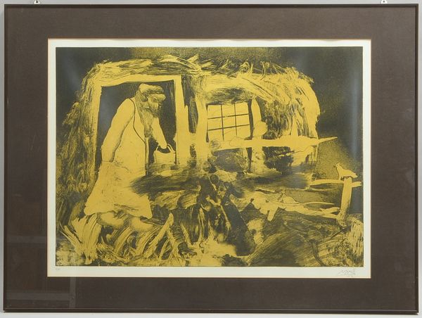 Morell, Pit, 'Vincent van Gogh im Moor', Farbradierung, Aufl. '4/80', sign./dat.