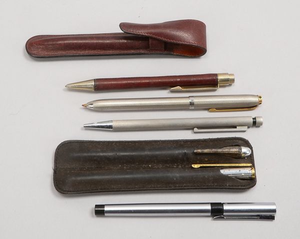 6 Sammler-Schreibgeräte, versch. Hersteller/Ausf.: Waterman, E. Aigner, TRC, u.a.