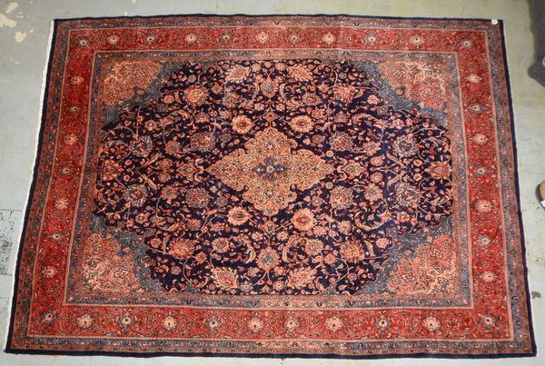 Sarough-Brücke, hochflorig, guter Zustand, wohnfertig; Maße 436 x 312 cm