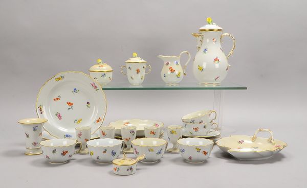 Meissen, Kaffee-/Frühstücksservice, für 6 Personen: diverse Servierteile