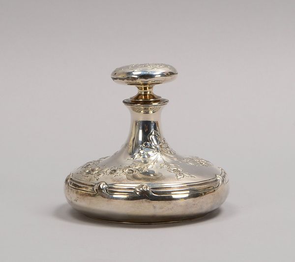 Flakon/Karaffe, 925 Sterlingsilber, florales Reliefdekor; Gewicht 230 g