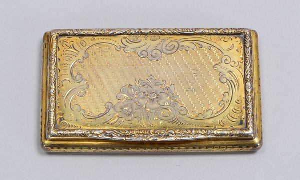 Visitenkarten-Etui, Silber, rocaill. Relief, Innenverg., scharn. Deckel; Gewicht 73 g