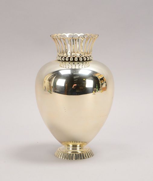 Wilkens, Vase, 800 Silber, ovoid, mit aufges. Krone; Höhe 21,5 cm, Gewicht 554 g