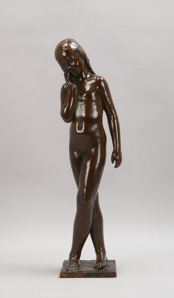Monogrammist MDM, Bronzefigur, Mädchenakt, monogr./dat.; Höhe 56 cm