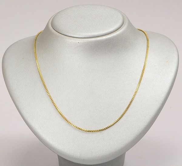 Veneziakette, 333 GG (gest.), mit Federringschließe; Länge 70 cm, Gewicht 8 g