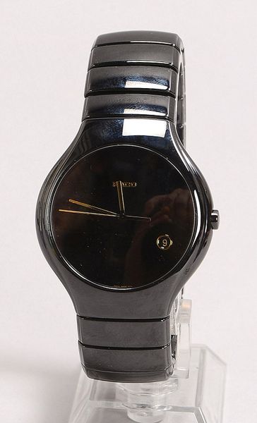 HAU Rado True, Quarz, Titan.-/Keramik-Geh. und Armband, mit orig. Box; Ø 40 mm