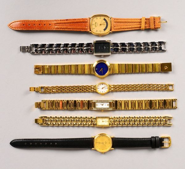 Kleine DAU-Slg., Quarz, 7 Stück: 4x Dugena, und je 1x Junghans, Certina, Christ