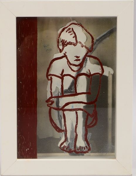 Gefken, Tom, 2 Stadien, konzept. Mischtechnik im Objektkasten/verglast; RM 20,7 x 15,5 cm