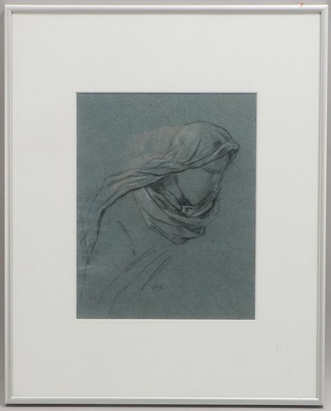 Steinhausen, W.A.T., Maria Magdalena, Kohlez./weiß gehöht, monogr.; RM 51 x 41 cm
