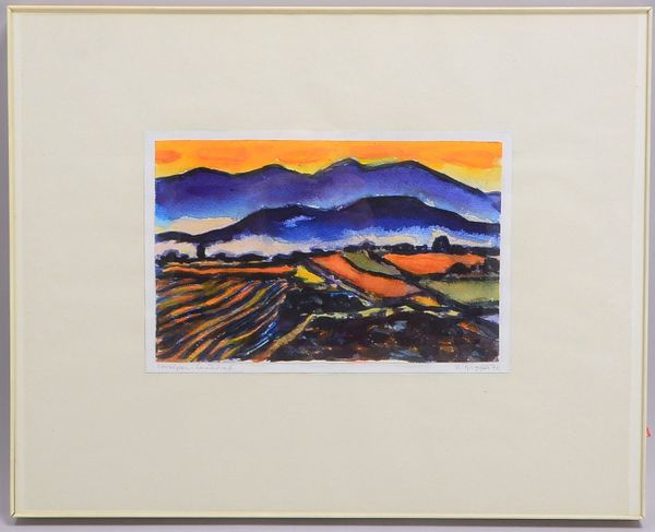 Fugger, V., Voralpenlandschaft, Aquarell auf Papier, betitelt/bleisign.; RM 40 x 50 cm